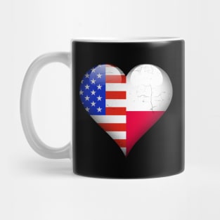 Half American Half Polish - Gift for Polish From Poland Mug